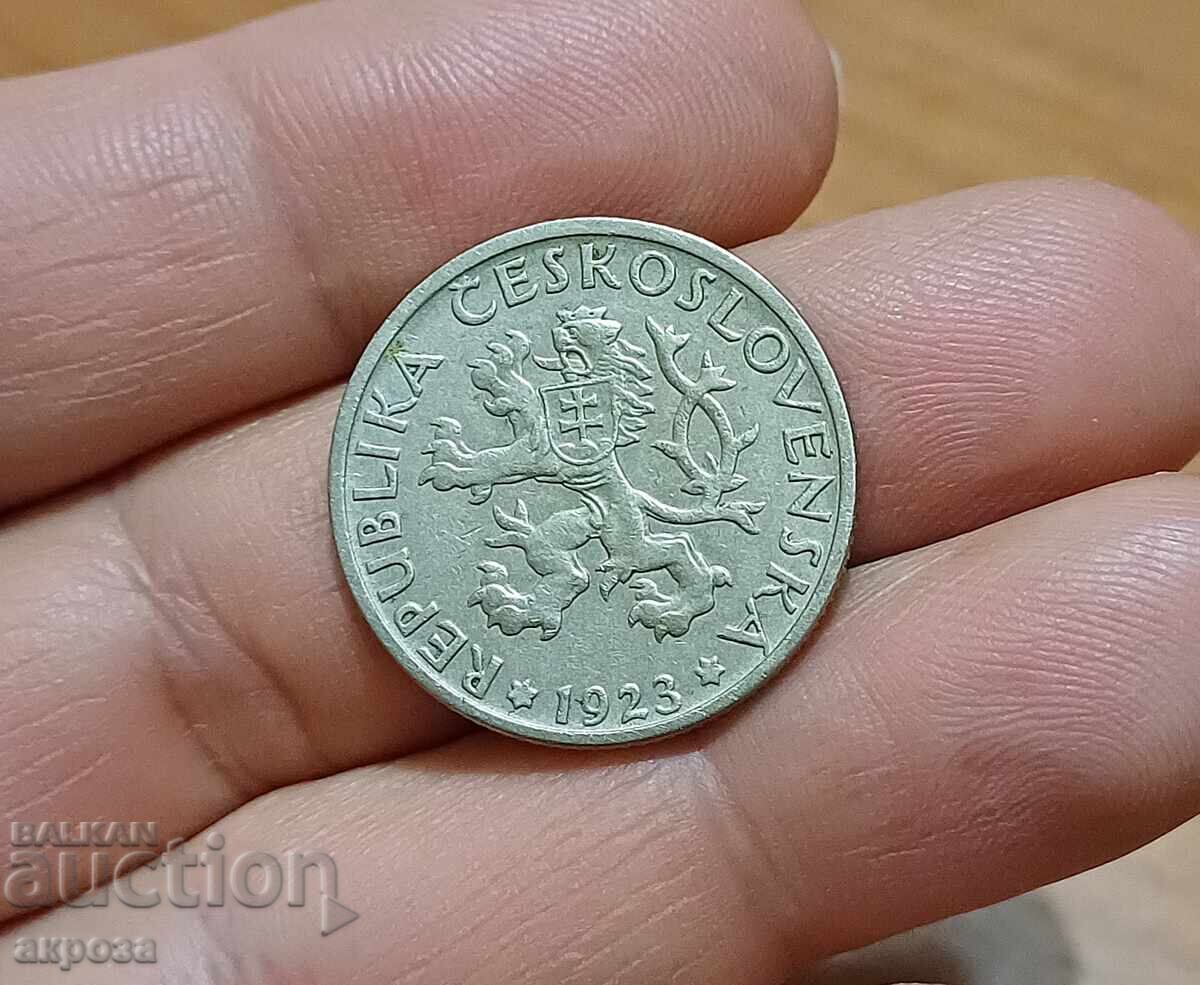 1 κορώνα Τσεχοσλοβακίας 1923 με τιμή € 1.50 | 2.93 BGN 1 κορώνα Τσεχοσλοβακίας 1923 με τιμή € 1.50 | 2.93 BGN