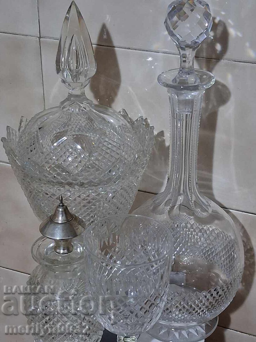 Изящен сервиз 4 бр оловен кристал сребро 1892 г RR с цена € 249.50 | 487.98 лв. Изящен сервиз 4 бр оловен кристал сребро 1892 г RR с цена € 249.50 | 487.98 лв.