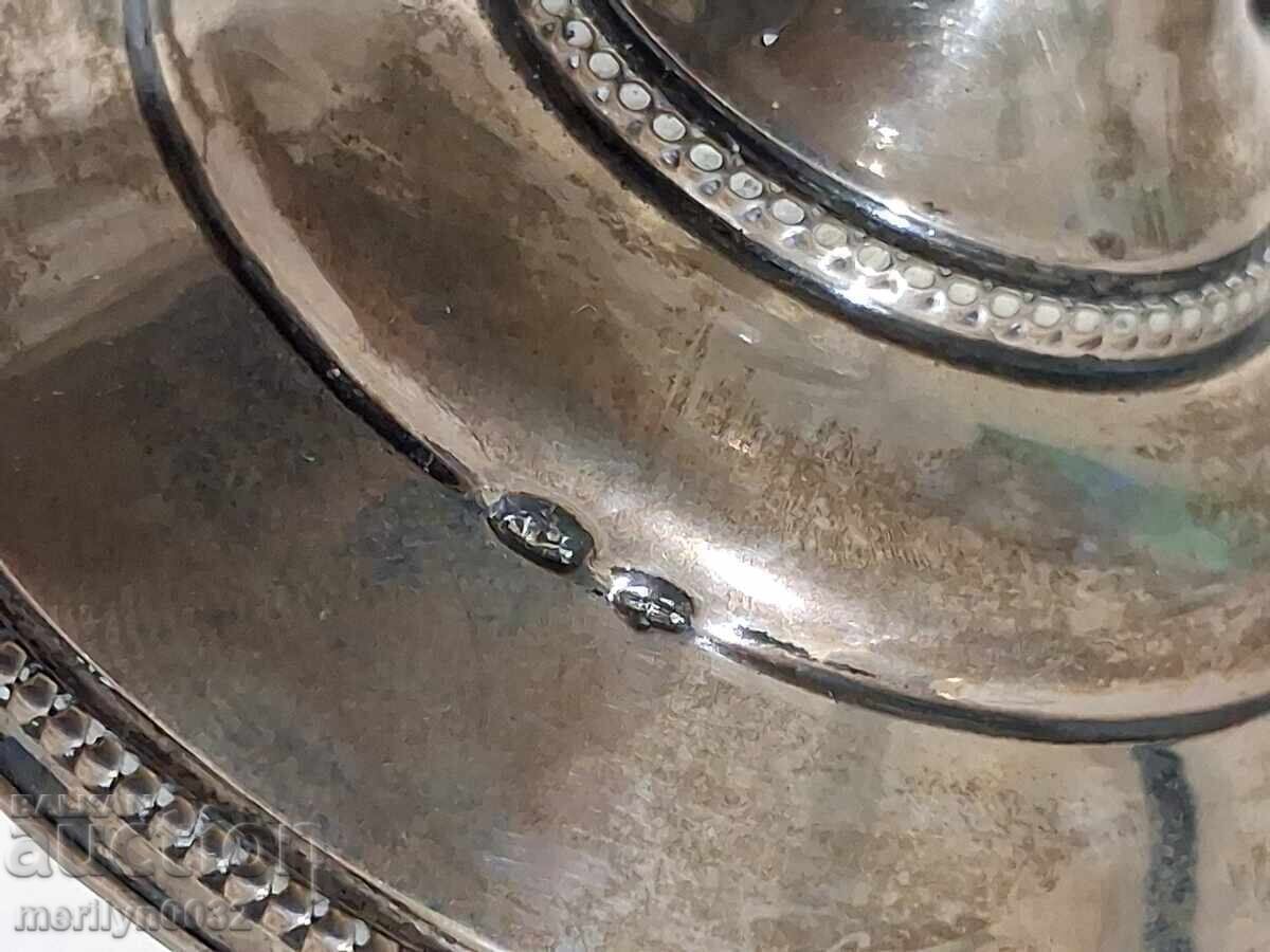 Изящен сервиз 4 бр оловен кристал сребро 1892 г RR - 5 Изящен сервиз 4 бр оловен кристал сребро 1892 г RR - 5