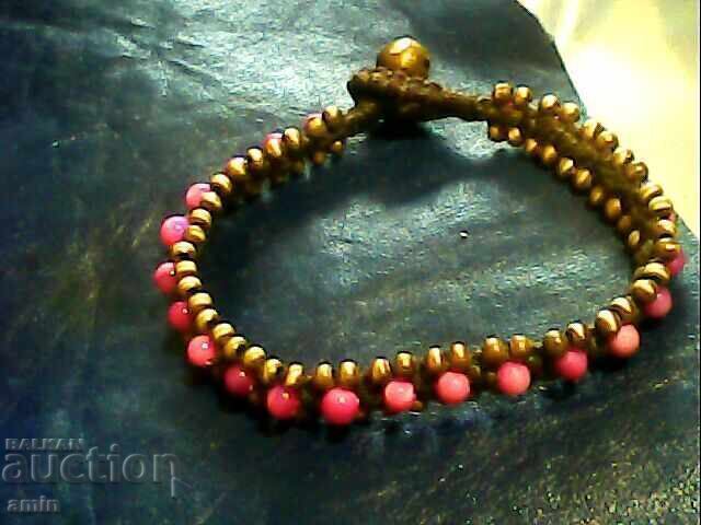 2 buc brățări vechi, placate cu aur, bile, pietre naturale cu preț € 10.00 | 19.56 BGN