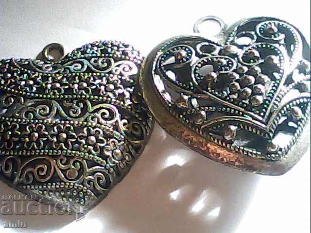 Large Silver-Plated Heart Pendants with price € 7.00 | 13.69 BGN
