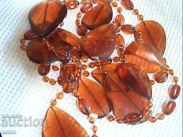 Auction Old beautiful double amber necklace very delicate 26g Auction Old beautiful double amber necklace very delicate 26g