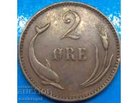 Denmark 2 Ore 1899 Rare