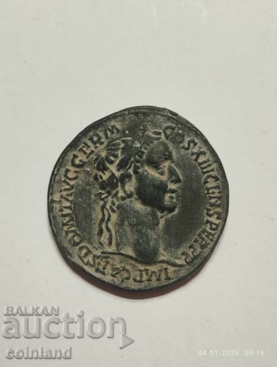 Monedă romană antică din bronz - REPLICĂ REPRODUCERE