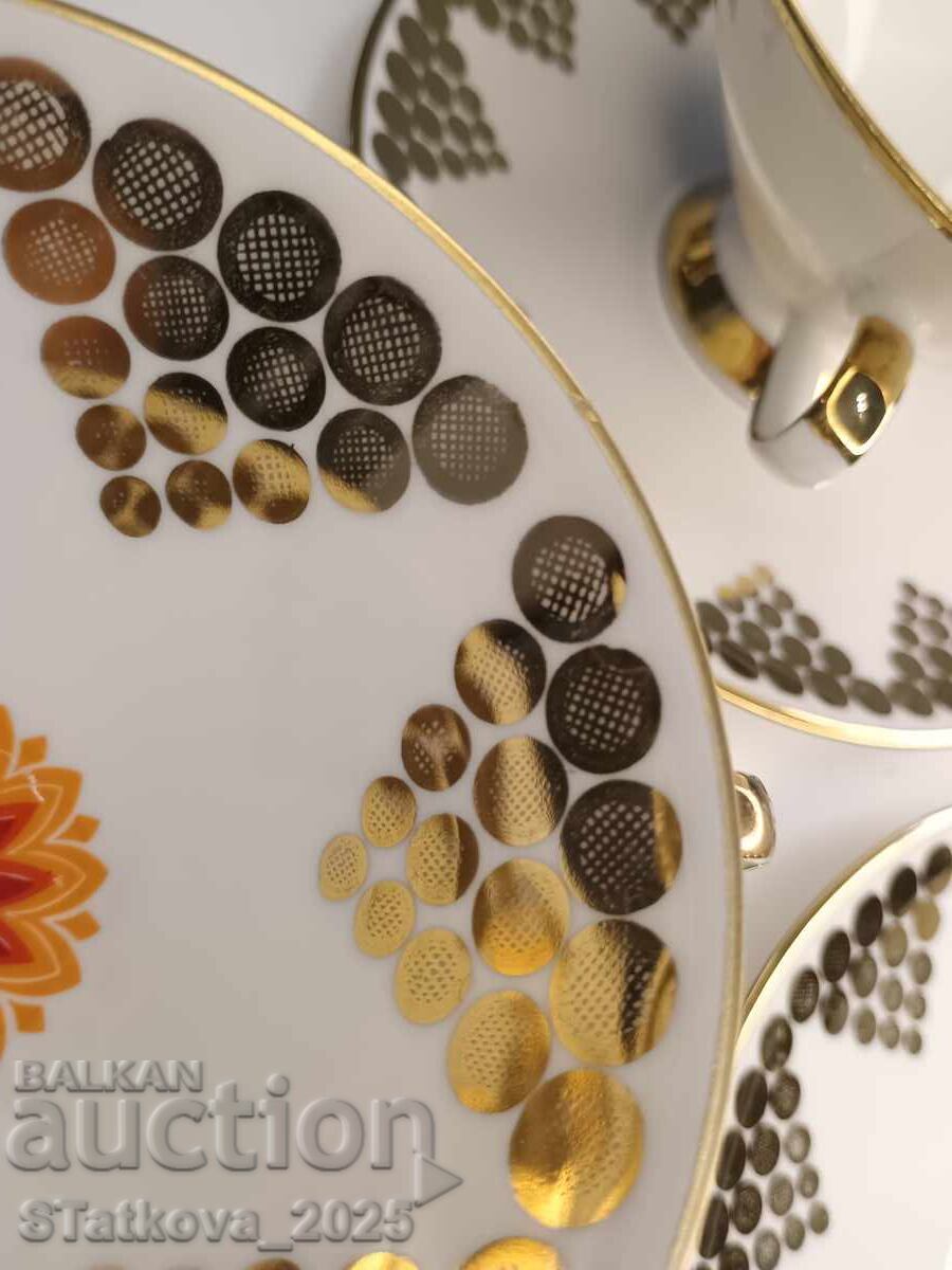 Винтидж немски порцеланов комплект 3 сета за кафе или чай - 7