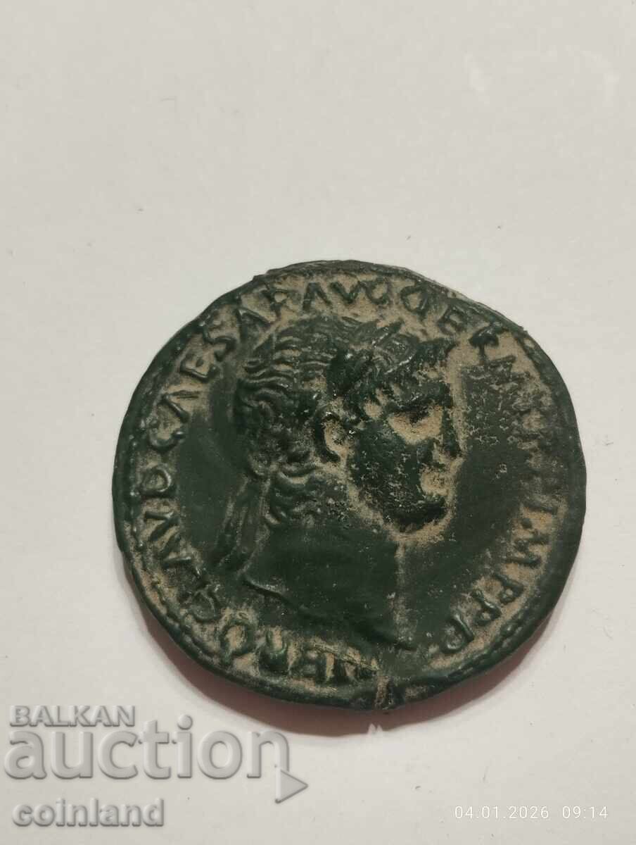 Monedă romană antică din bronz - REPLICĂ REPRODUCERE