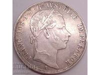 1 Флорин 1861 Австрия Франц Йозеф сребро Патина