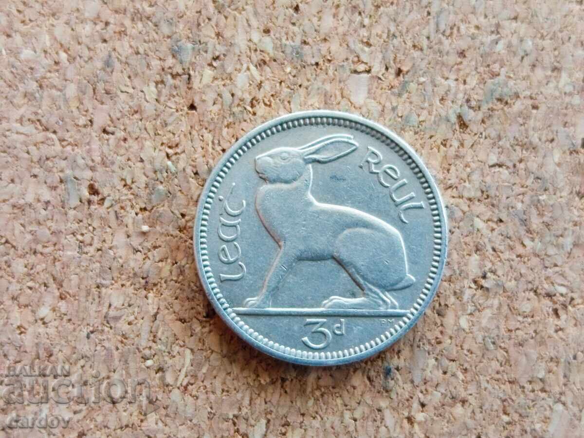 Ирландия 3 пенса, 1962 г.