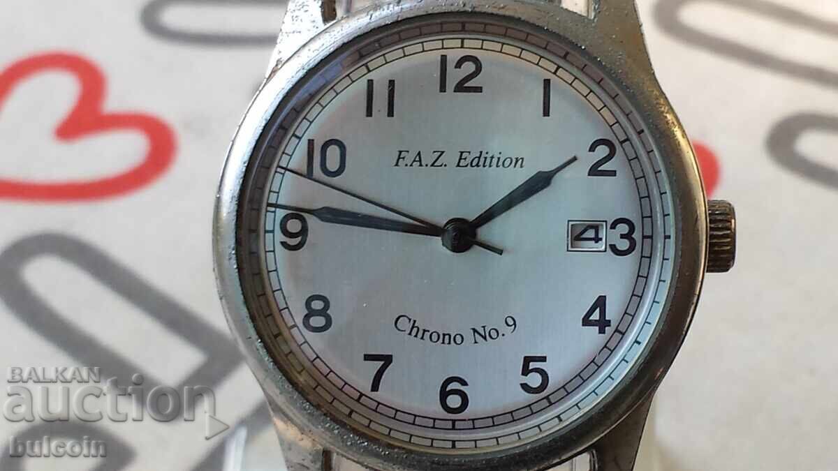 ЧАСОВНИК F.A.Z Edition CHRONO No.9 с цена € 20.00 | 39.12 лв. ЧАСОВНИК F.A.Z Edition CHRONO No.9 с цена € 20.00 | 39.12 лв.