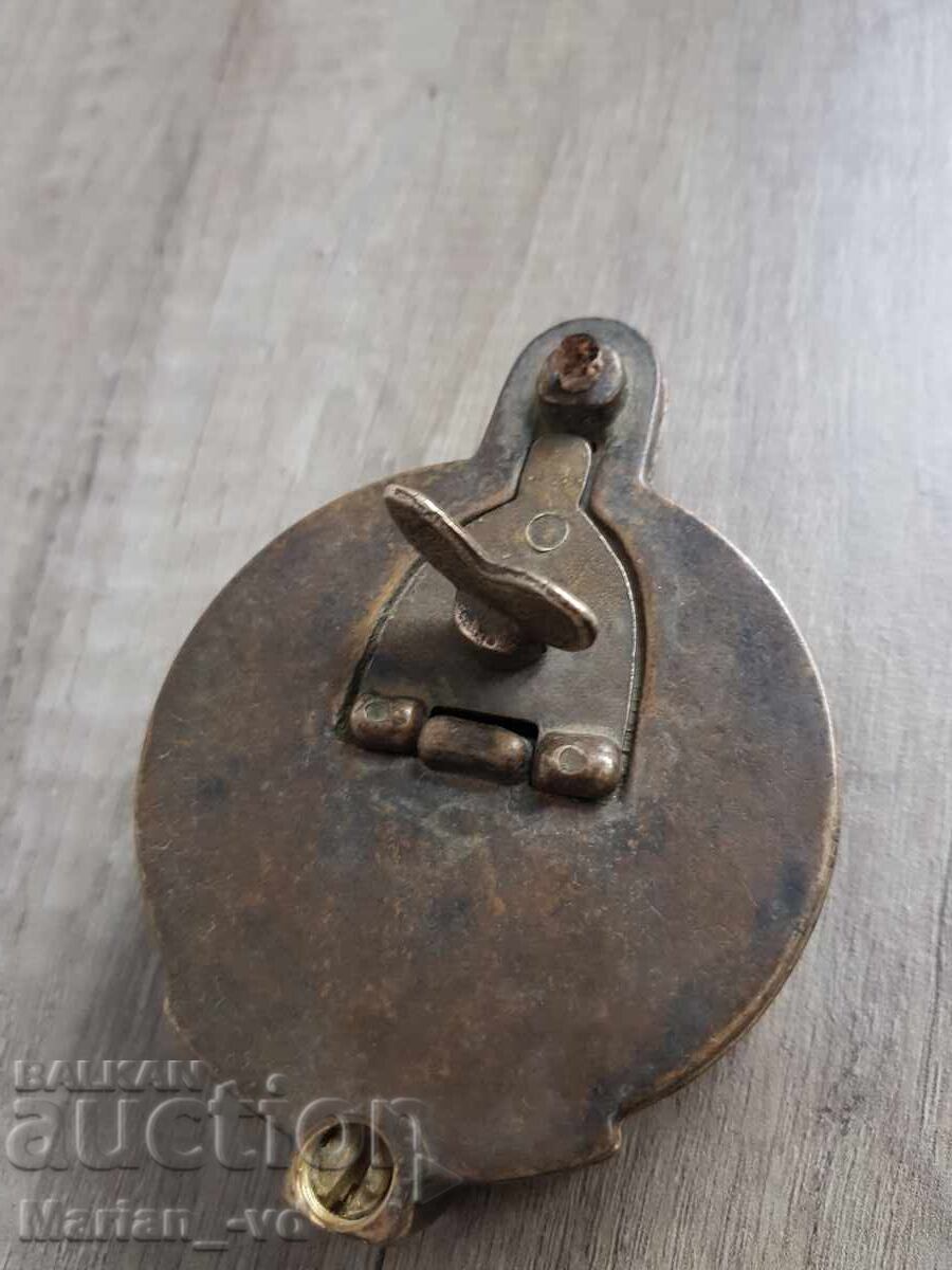 Παλιά μπρούτζινη μεταλλευτική λάμπα - 5