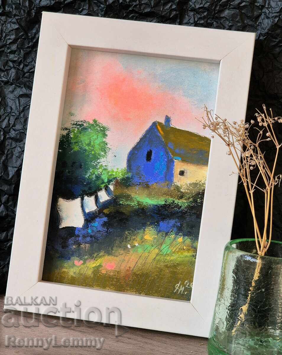 Zi de spălat, mică pictură pastel