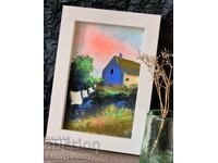 Zi de spălat, mică pictură pastel