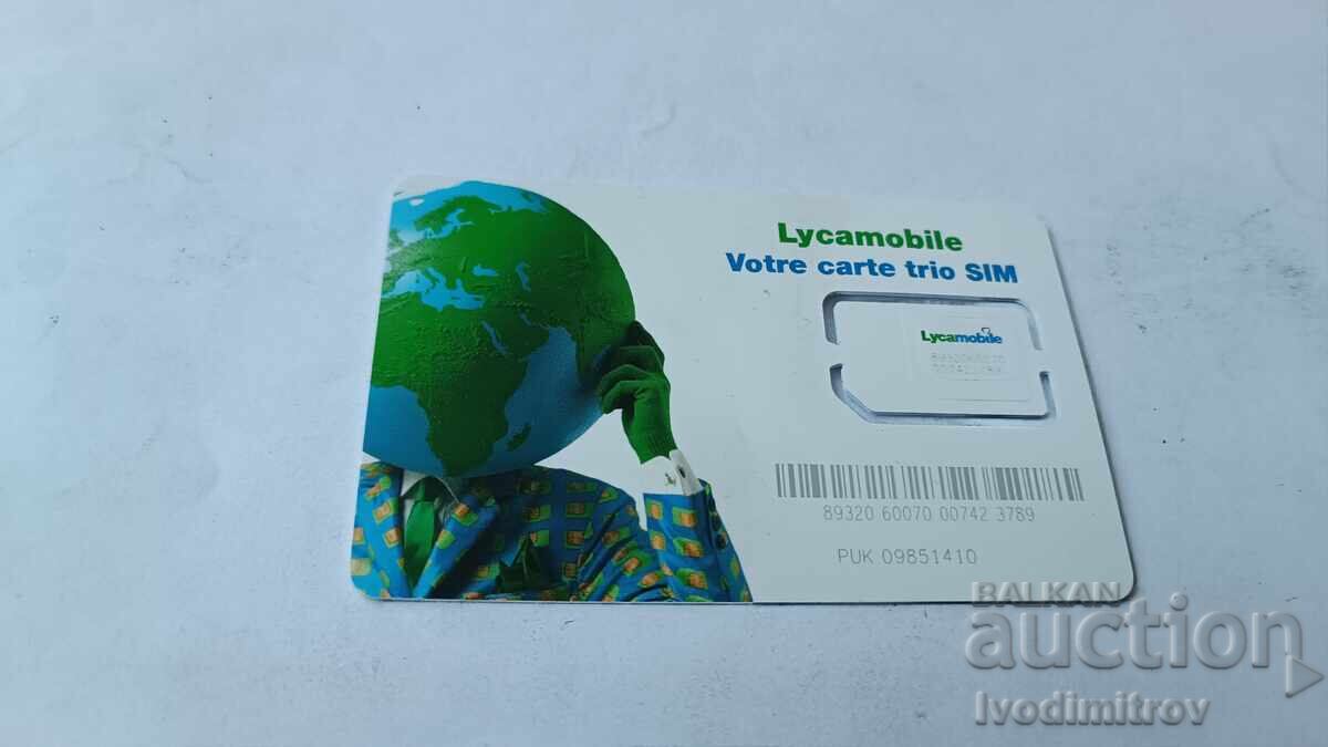 SIM kart Lycamobile с цена € 1.35 | 2.64 лв.