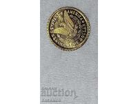 Gold US commemorative coin 1 dollar 1849