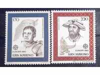 San Marino 1980 Europe CEPT Personalities MNH