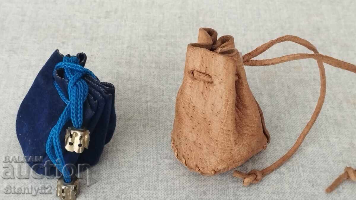 2 pcs. mini pouches for gold and silver rings