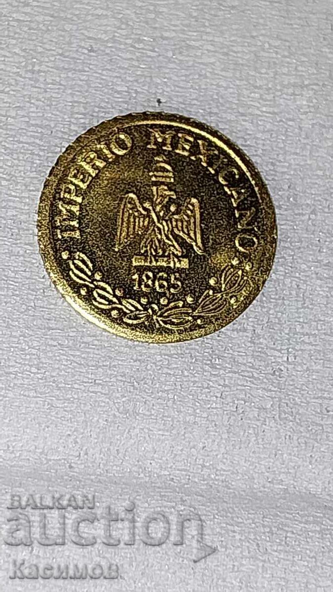 Gold Token from the Mexican Empire, Year 1885. Commemorative with price € 10.00 | 19.56 BGN Gold Token from the Mexican Empire, Year 1885. Commemorative with price € 10.00 | 19.56 BGN