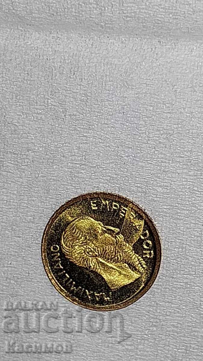 Gold Token from the Mexican Empire, Year 1885. Commemorative - 5 Gold Token from the Mexican Empire, Year 1885. Commemorative - 5