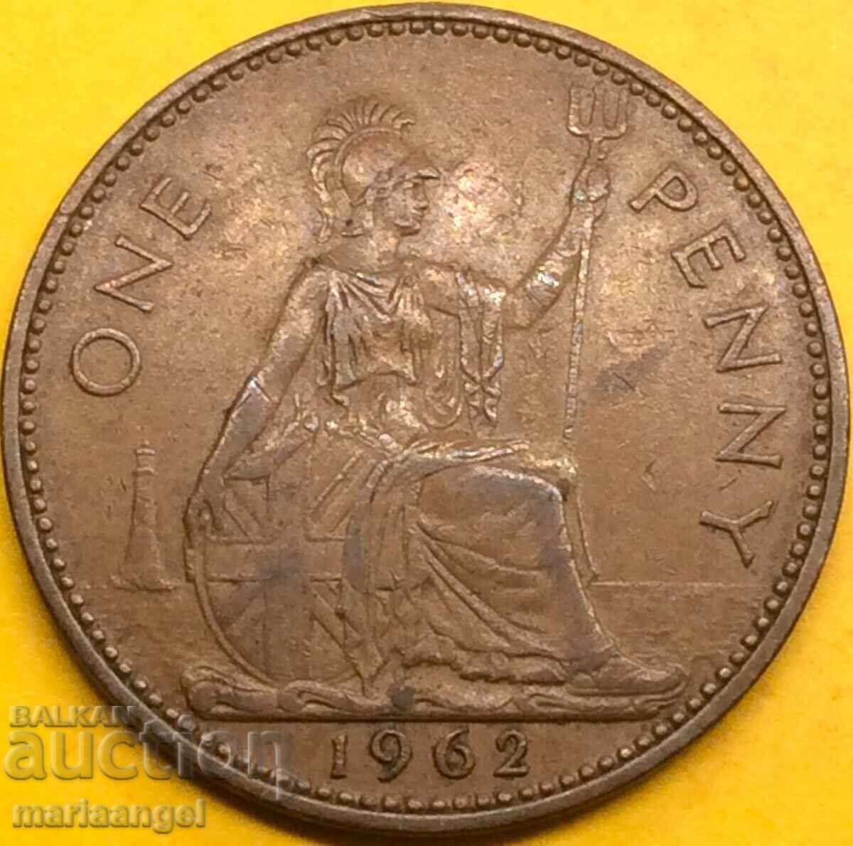 Livrarea Marea Britanie 1 Penny 1962 30 mm Bronz 2 Livrarea Marea Britanie 1 Penny 1962 30 mm Bronz 2