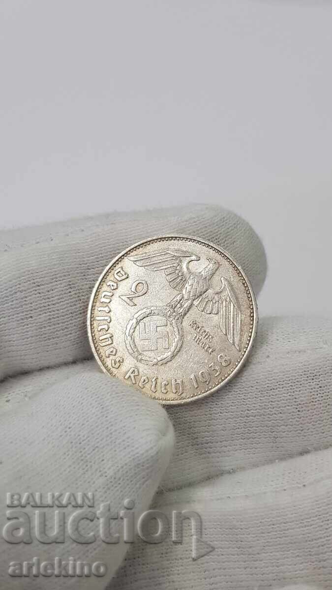 Collectible Silver Coin 2 Marks 1938 Germany with price € 16.00 | 31.29 BGN