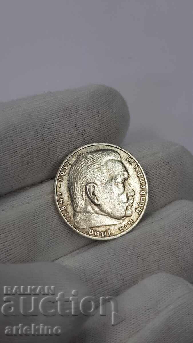 Collectible Silver Coin 2 Marks 1938 Germany - 5