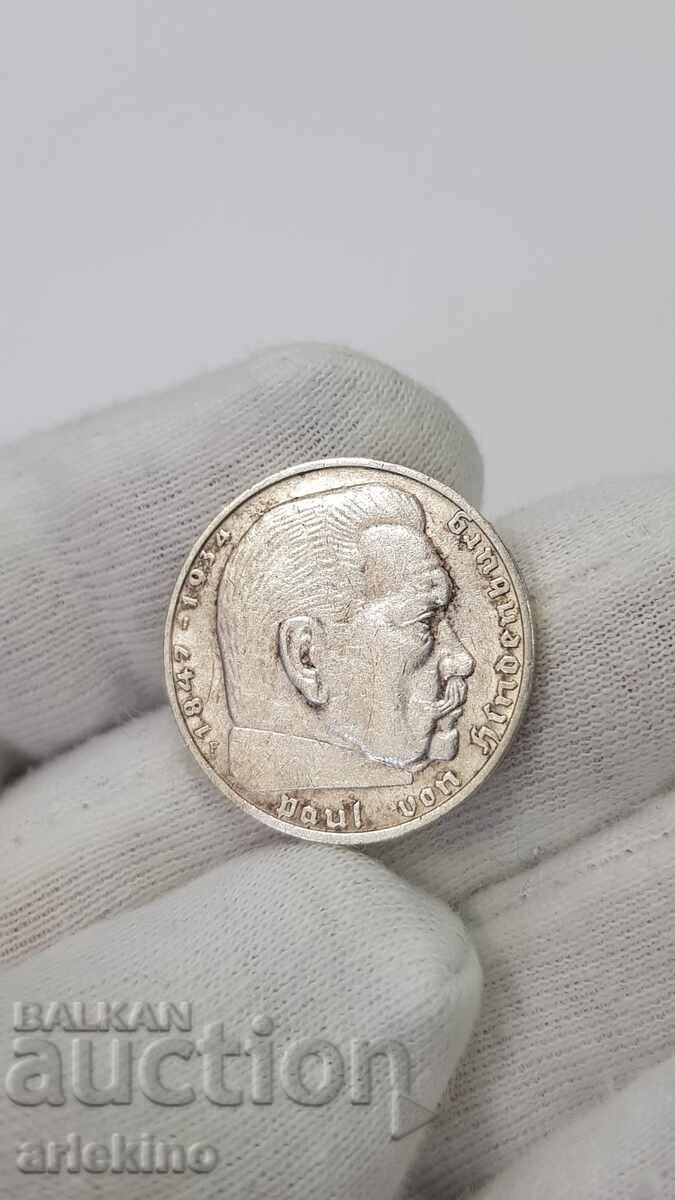 Collectible Silver Coin 2 Marks 1938 Germany - 6