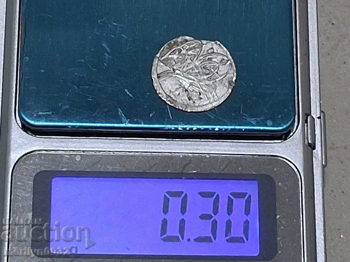 Silver Ottoman Akce Coins, 9 pcs, no holes, silver - 6