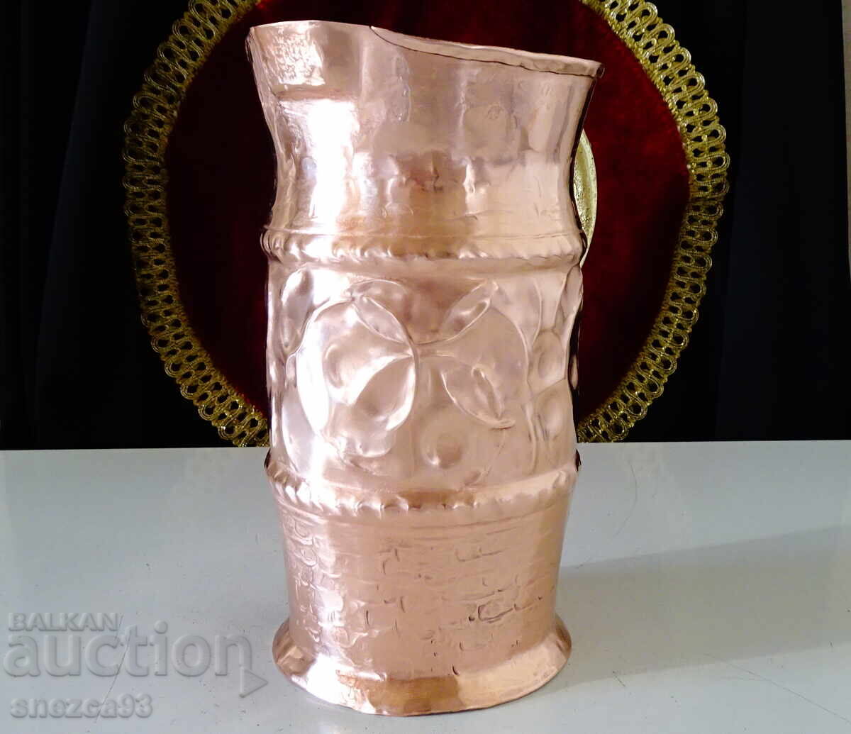 Livrarea Cană de cupru, lucrată manual, din cupru roșu pur, Hristopoulos