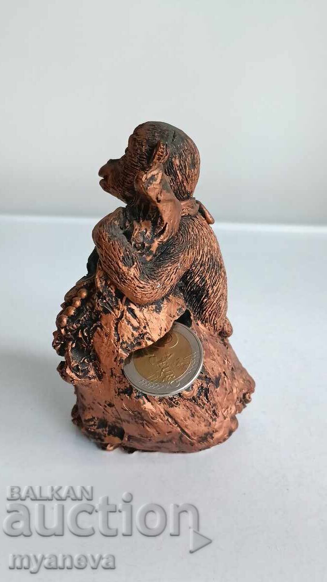 "Трите мъдри маймуни"( 4 см ), бронзова миниатюра и касичка - 6 "Трите мъдри маймуни"( 4 см ), бронзова миниатюра и касичка - 6