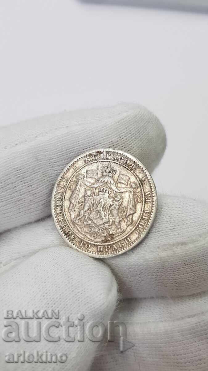 Παράδοση Συλλεκτικό ασημένιο νομίσμα πριγκιπάτου 1 λέβα 1882 Παράδοση Συλλεκτικό ασημένιο νομίσμα πριγκιπάτου 1 λέβα 1882