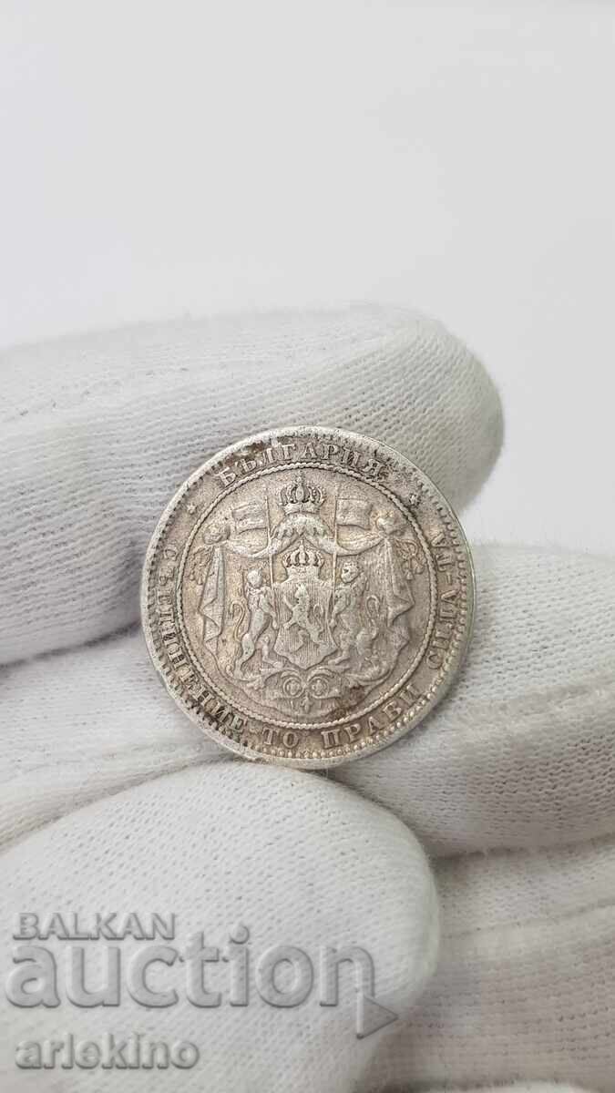 Συλλεκτικό ασημένιο νομίσμα πριγκιπάτου 1 λέβα 1882 - 6 Συλλεκτικό ασημένιο νομίσμα πριγκιπάτου 1 λέβα 1882 - 6