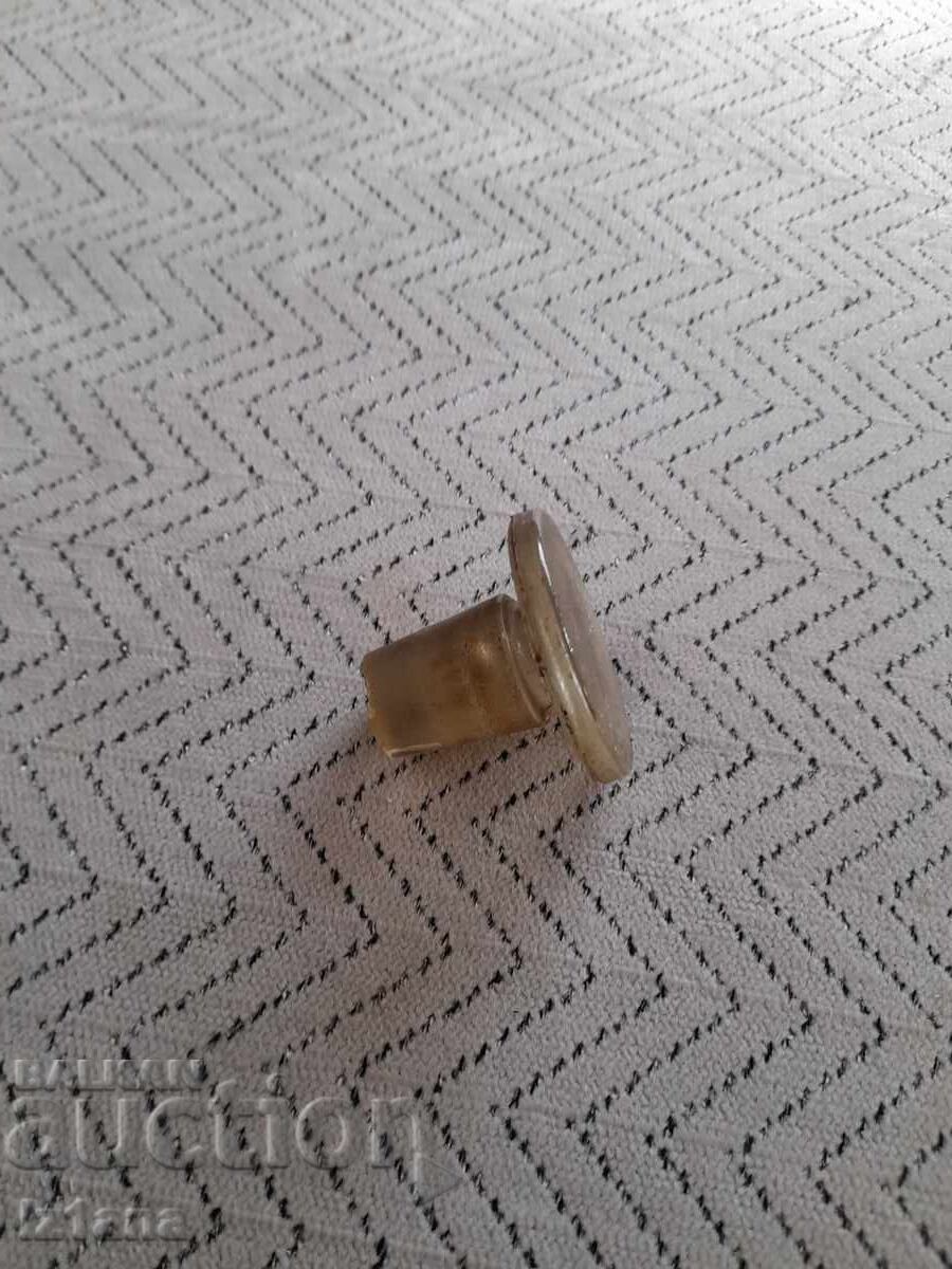 Old glass stopper, cork for a carafe