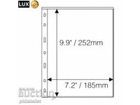 Foi transparente LUX pentru o bancnotă 1C - 185x252 mm, 10 buc /c