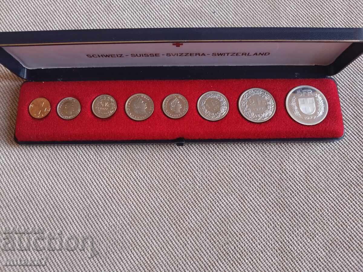 Сет монети 1977 година, Швейцария Сет монети 1977 година, Швейцария