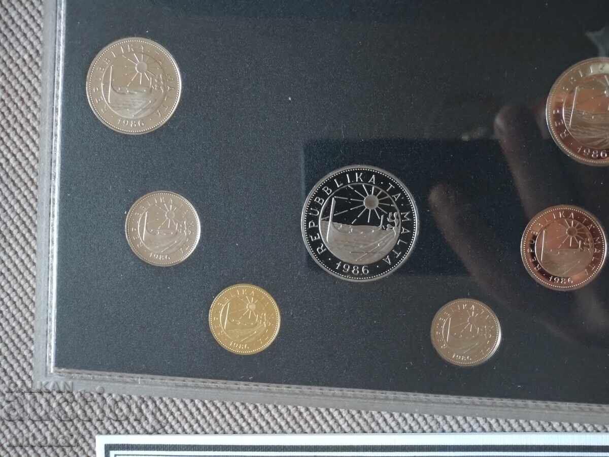 Set of coins 1986, Malta - 6