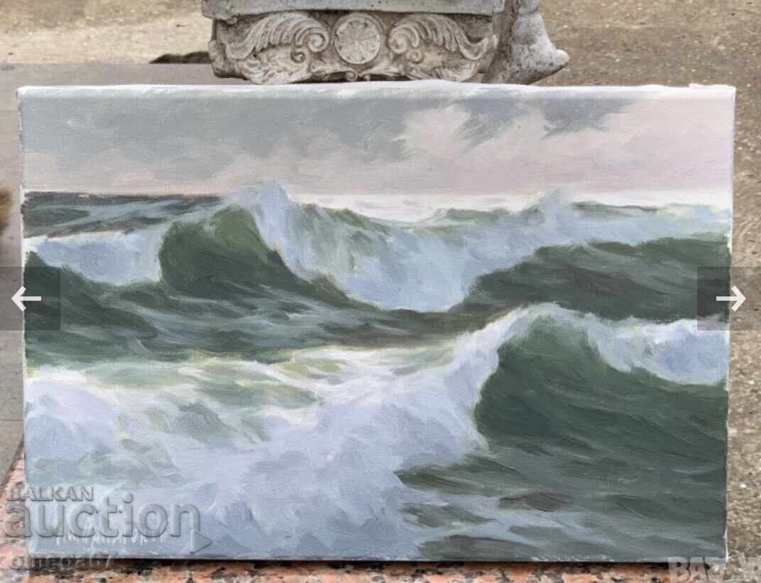 Картина Бурно море от Анатолий Панагонов с цена € 90.00 | 176.02 лв. Картина Бурно море от Анатолий Панагонов с цена € 90.00 | 176.02 лв.