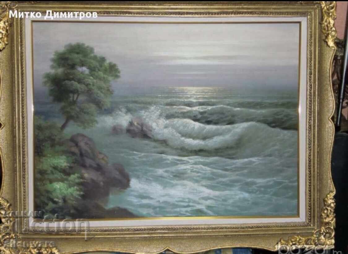 Παράδοση Παλιός πίνακας Θάλασσα του Γρηγόριου Λεμπέσκυ