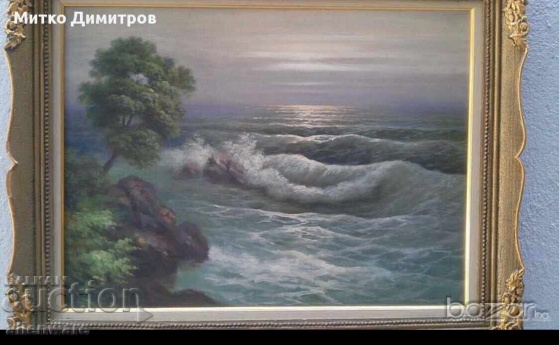 Παλιός πίνακας Θάλασσα του Γρηγόριου Λεμπέσκυ - 5