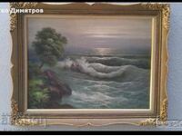 Παλιός πίνακας Θάλασσα του Γρηγόριου Λεμπέσκυ