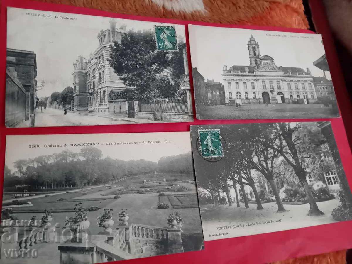 4 antique postcards France 4 antique postcards France