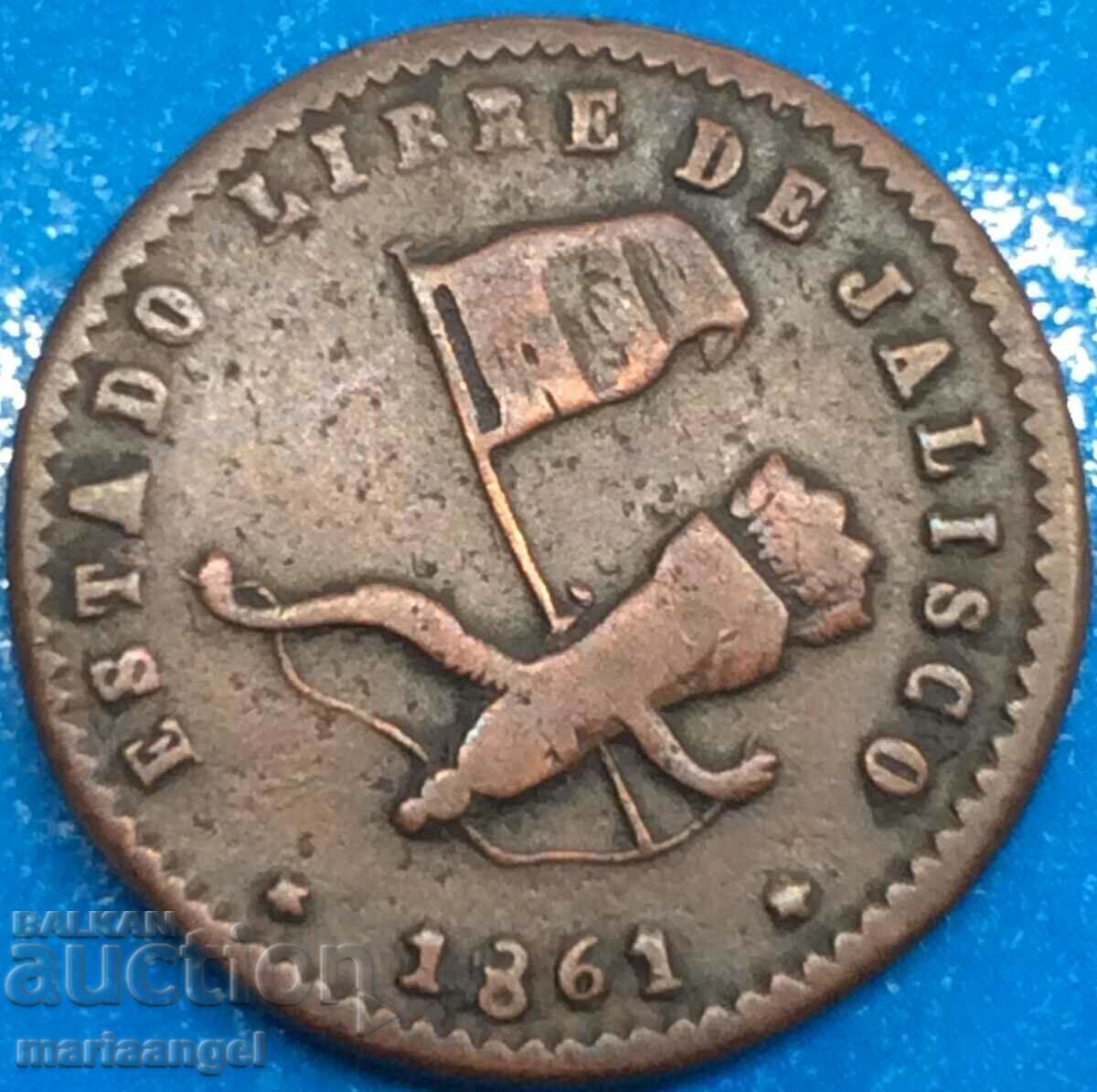 Mexico 1/16 Real 5.07g Copper - "Medio Octavo" RARE! - 7 Mexico 1/16 Real 5.07g Copper - "Medio Octavo" RARE! - 7