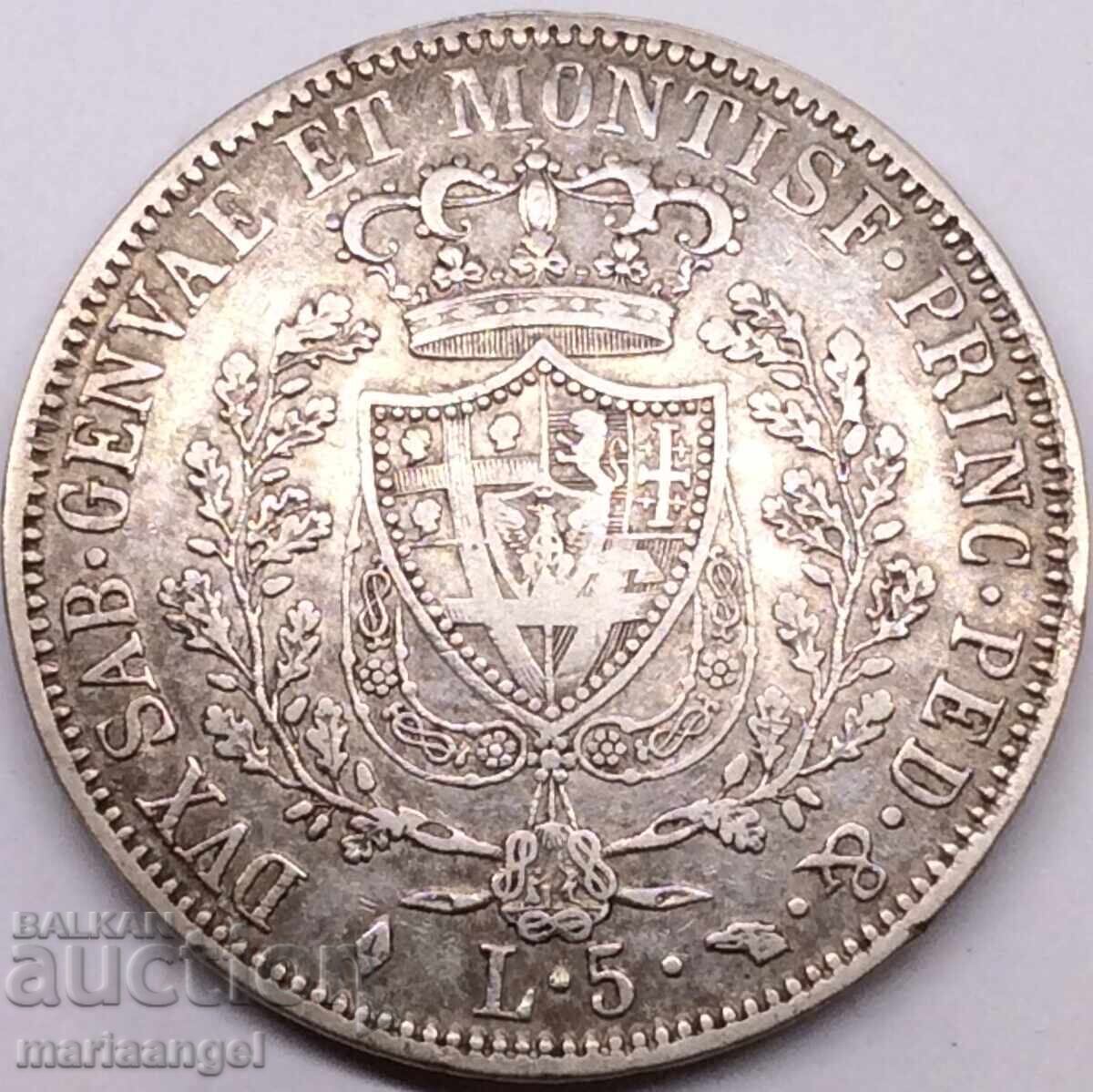 5 λίρες 1826 Σαρδηνία Ιταλία Carlo Felice 24,99 g ασήμι με τιμή € 198.00 | 387.25 BGN 5 λίρες 1826 Σαρδηνία Ιταλία Carlo Felice 24,99 g ασήμι με τιμή € 198.00 | 387.25 BGN