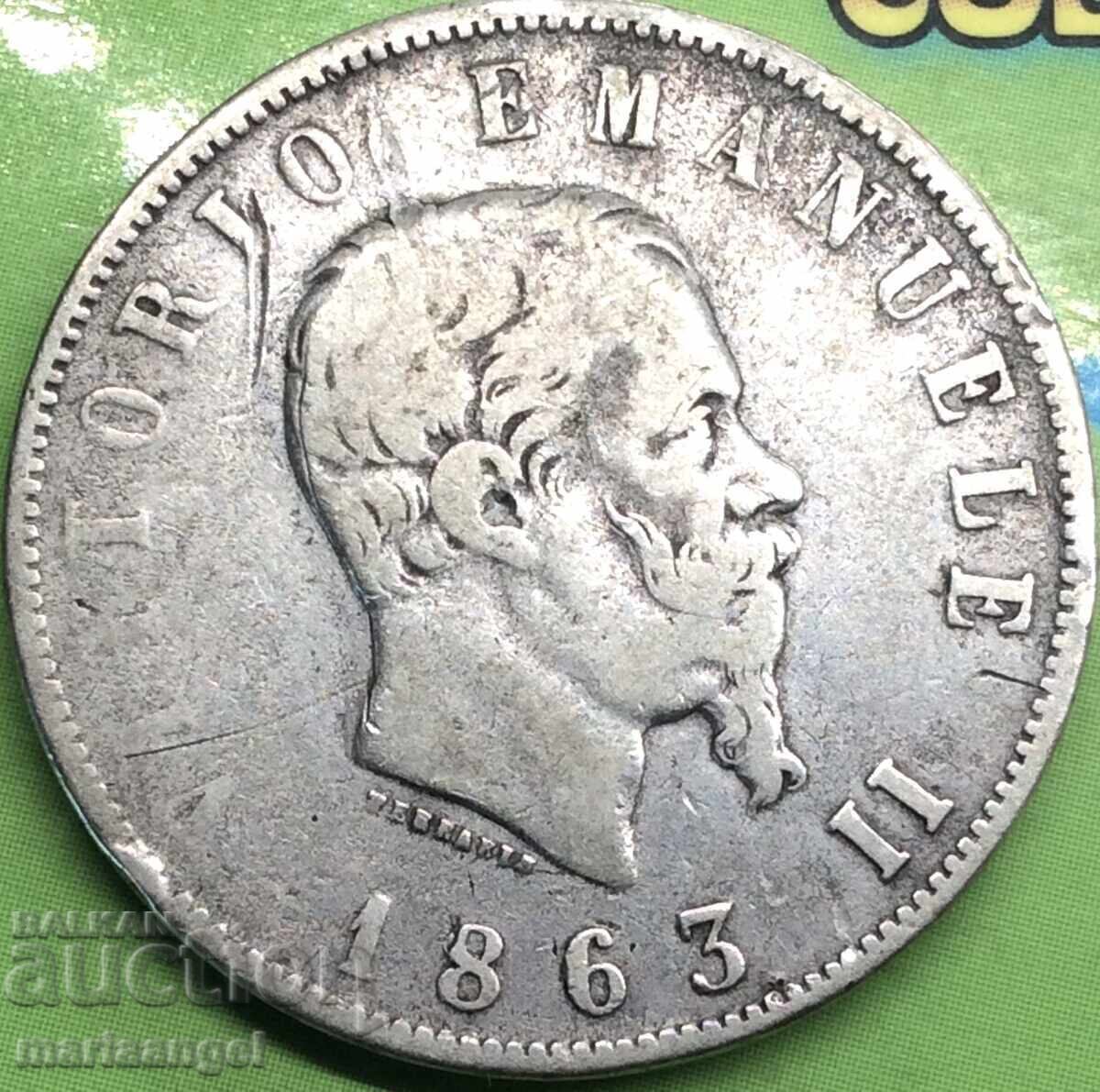 2 Lire 1863 N-Naples Italy "NUMBER" VALUE BN-Birmingham RARE with price € 39.00 | 76.28 BGN 2 Lire 1863 N-Naples Italy "NUMBER" VALUE BN-Birmingham RARE with price € 39.00 | 76.28 BGN