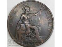 Marea Britanie 1 Penny 1899 Victoria 30mm Bronz