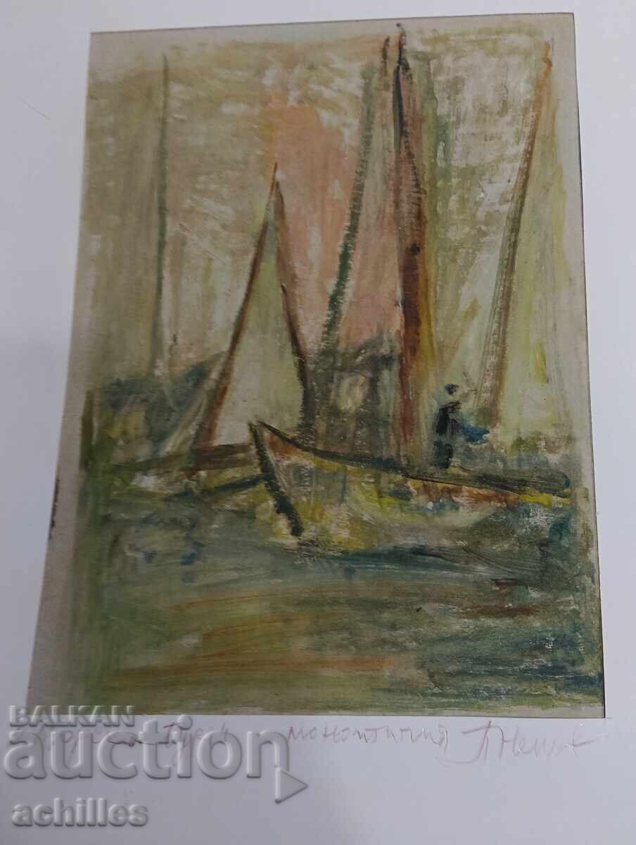 Painting by Petar Nenov, Sea Storm