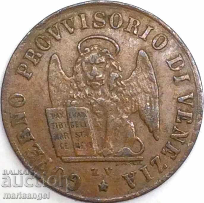 Licitație 1 centesimo 1849 Italia Veneția - denumire rară „One”