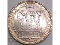 20 λίρες Σαν Μαρίνο 1933 ασήμι
