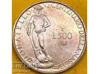 500 λίρες 1986 Ιταλία UNC Donatello Ag