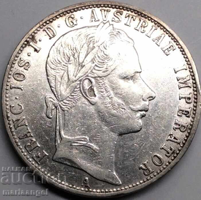 Auction Austria 1 florin 1859 A - Vienna Franz Joseph silver Auction Austria 1 florin 1859 A - Vienna Franz Joseph silver