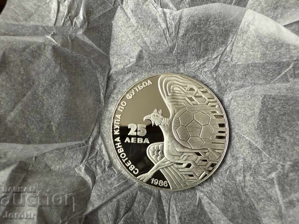 Monedă Socialism 25 leva 1986 Grifon - Campionatul Mondial de Fotbal Monedă Socialism 25 leva 1986 Grifon - Campionatul Mondial de Fotbal